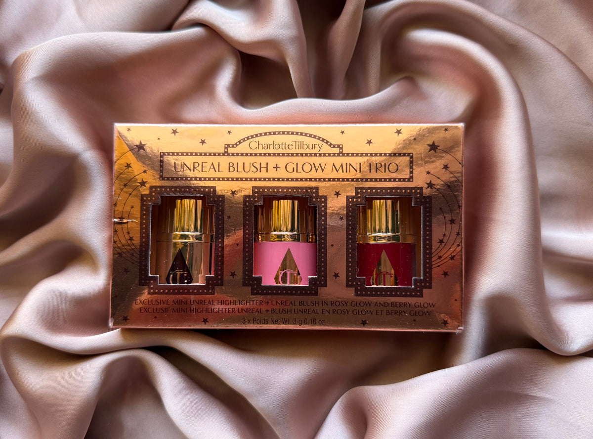 Charlotte Tilbury 
Mini Unreal Blush + Glow Trio