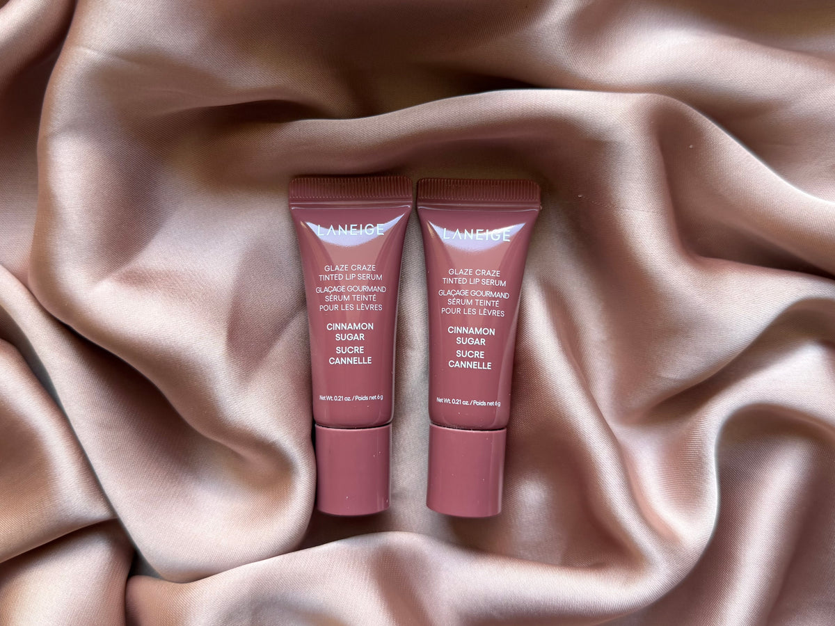 LANEIGE 
Glassy Lip Minis 3 Pc. Glaze Craze Tinted Peptide Lip Serum Gift Set