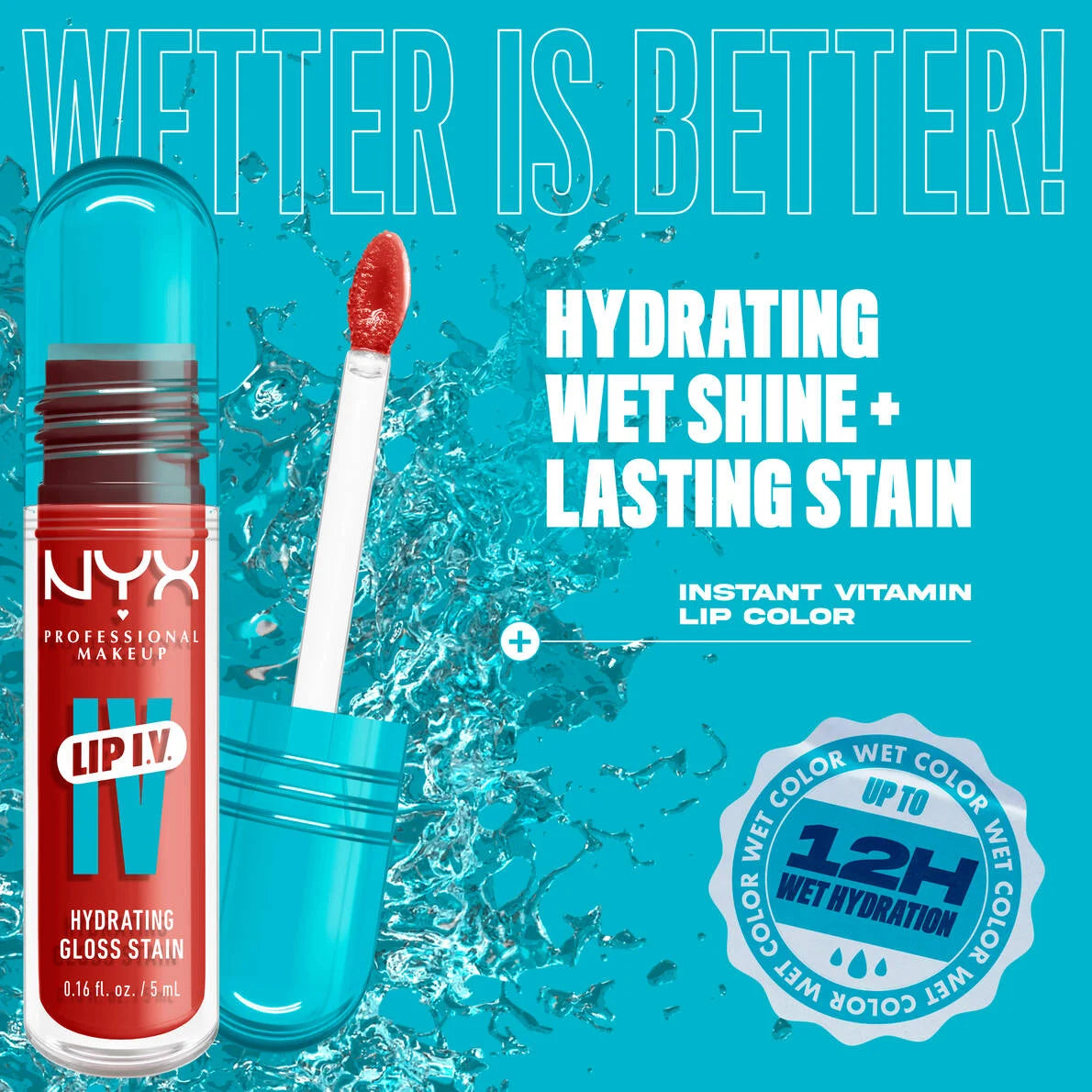 NYX LIP I.V. HYDRATING LIP GLOSS STAIN